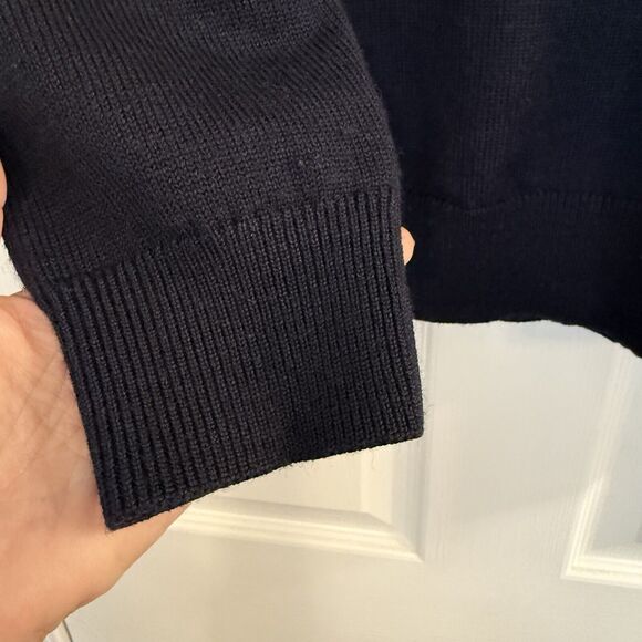 Duluth Trading Wool Torpedoman’s Sweater Mens LG Blue Shawl Collar 2-Button EUC - Picture 4 of 14